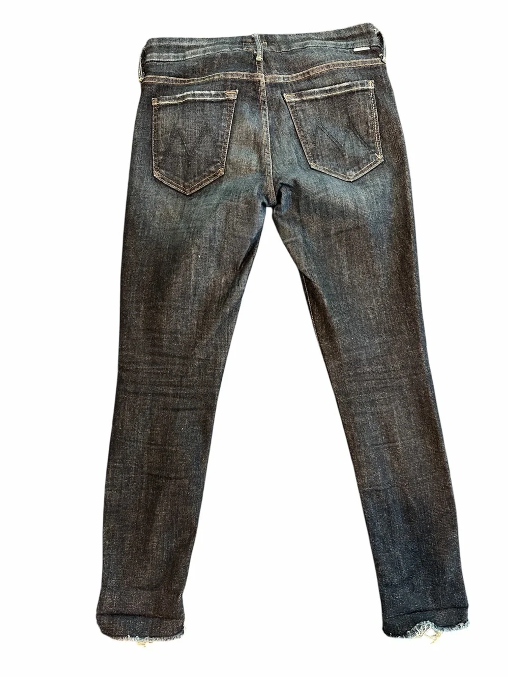 MOTHER Women’s Distressed Ankle Jeans in Faded Blue